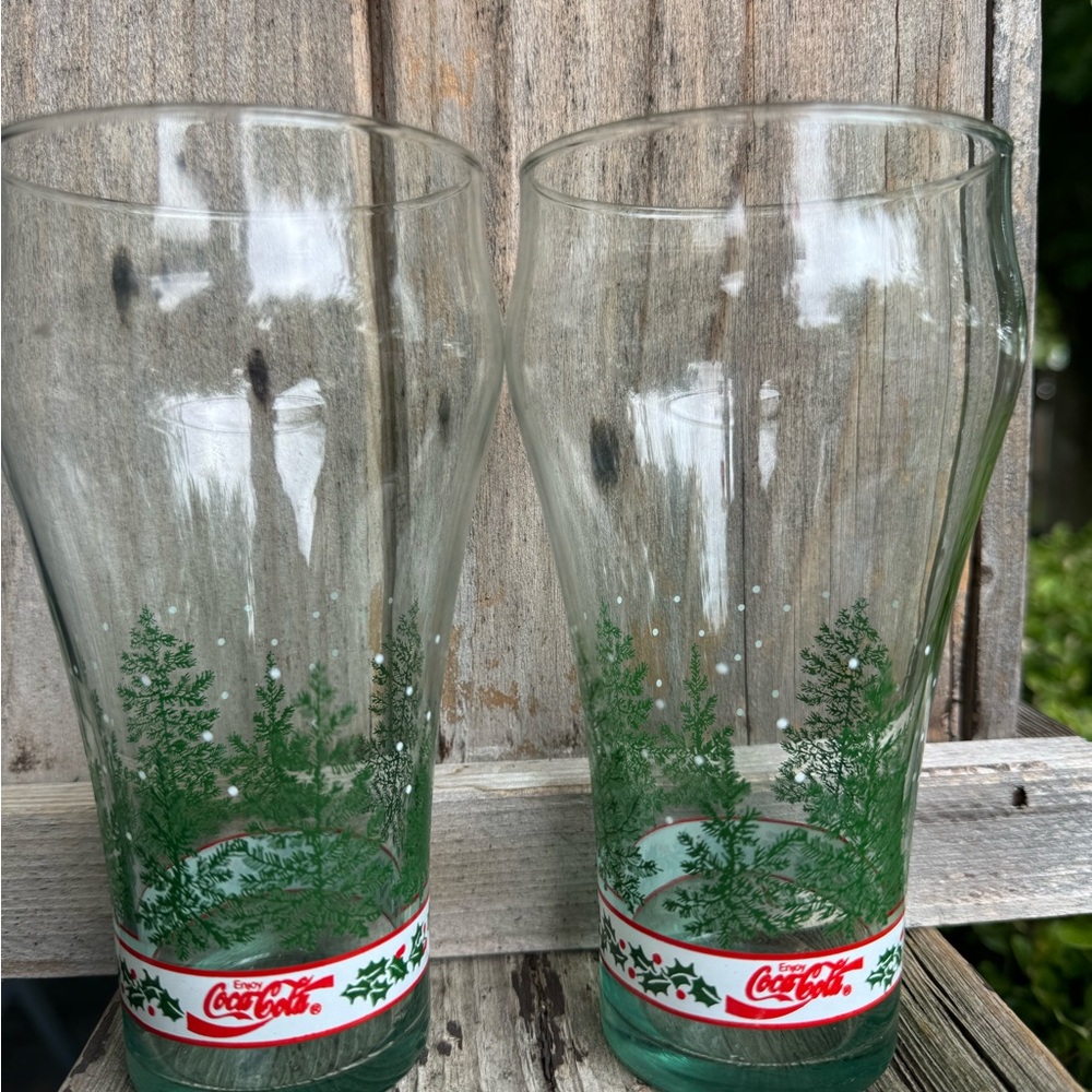Christmas coke glasses